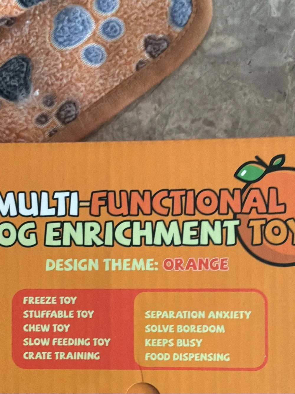 Multi-Functional Dog Enrichment Toy - Orange